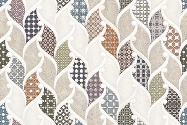 bolonia Pattern Tiles Glossy Ceramic 30x45cm Domestic Purpose