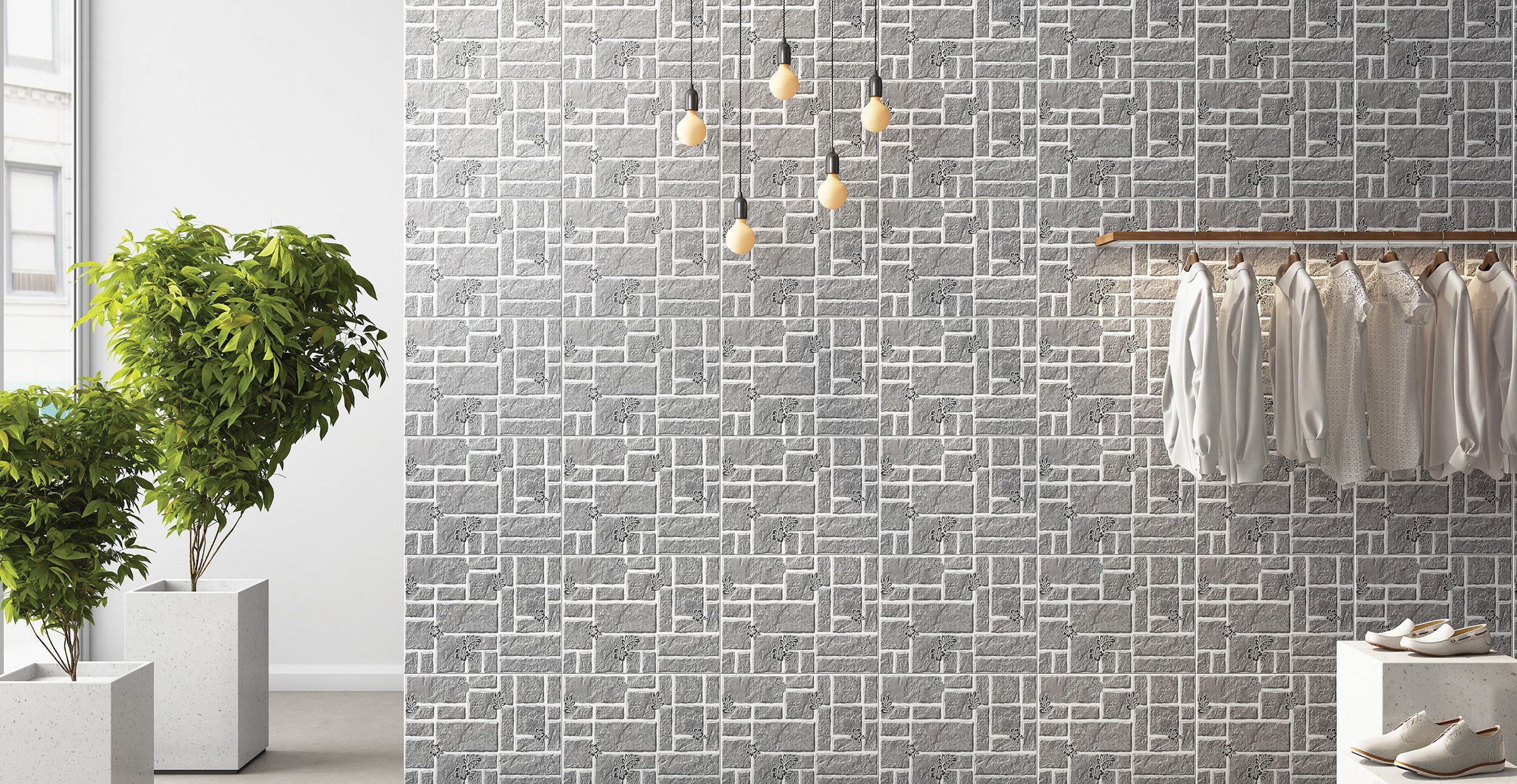bavarian Grey and Mix tiles Modern style Light Commercial Tiles