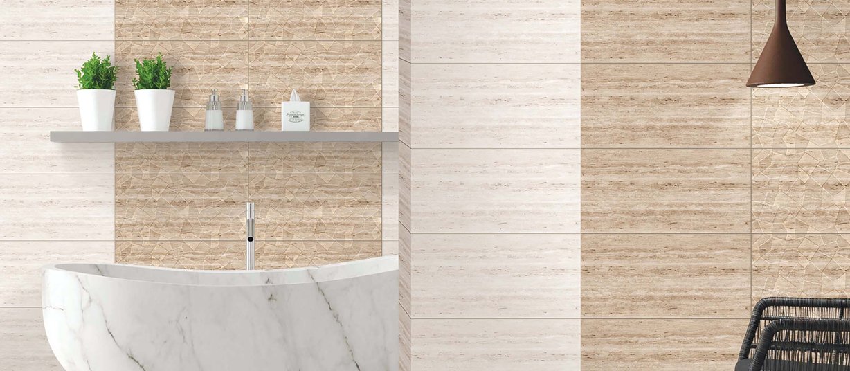 cannes Brown tiles Modern style Bathroom Tiles