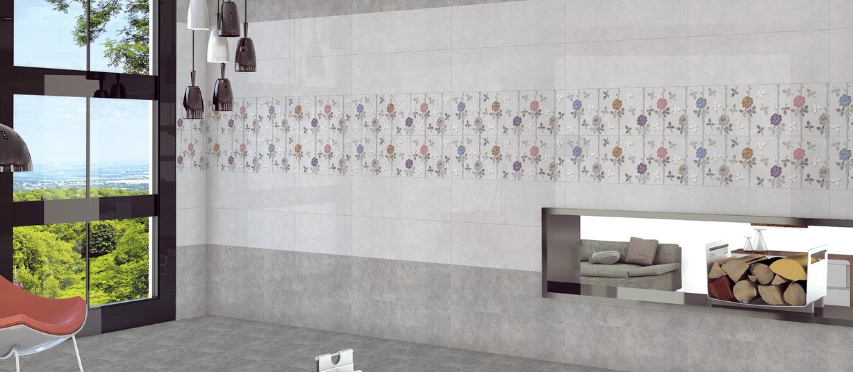 cementino Grey tiles Modern style Living room Tiles