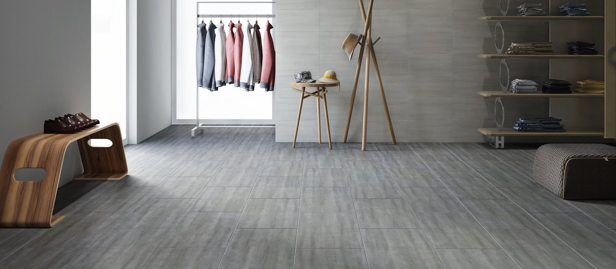 dolomite Grey and Ivory tiles Modern style Living room Tiles