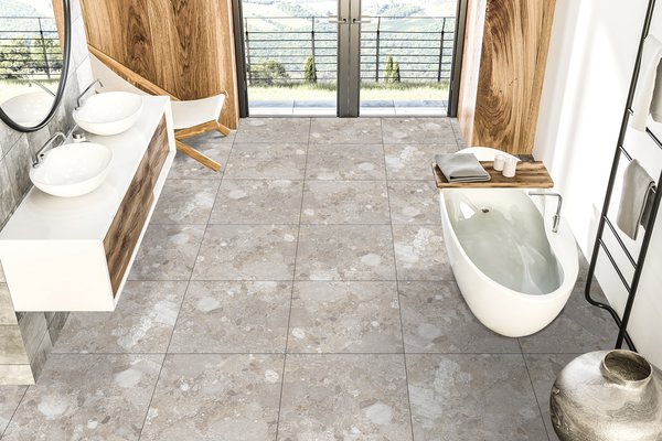 terra Grey tiles Modern style Bathroom Tiles