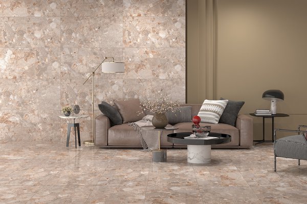 terra Beige tiles Modern style Living room Tiles