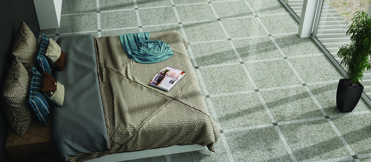 terrazo Grey tiles Modern style Living room Tiles