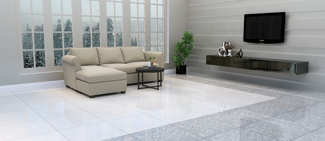 zest Grey tiles Modern style Living room Tiles